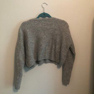 Forever 21 Crop Grey Sweater